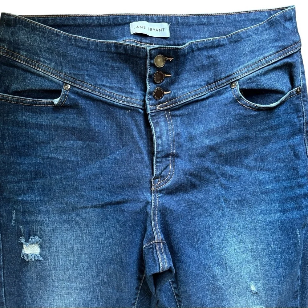 Lane Bryant Women's Flex Magic Waistband High Rise Cropped Jegging Jean Sz 16